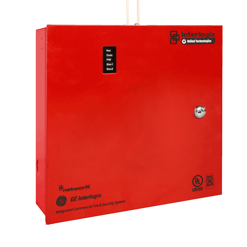 Illustration of an addressable fire alarm control panel